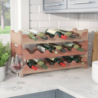 Red Barrel Studio Karnes Mini Scalloped 18 Bottle Tabletop Wine